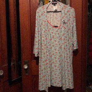 Matching Robe and Chemise Set - Night Gown XL